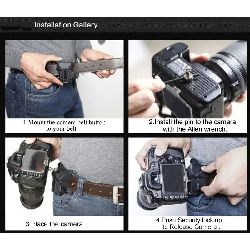 Waist Belt Strap Quick Release Mount Buckle Hanger Holder Clip for DSLR Camera Strap Sport Camera Accessories Dropship