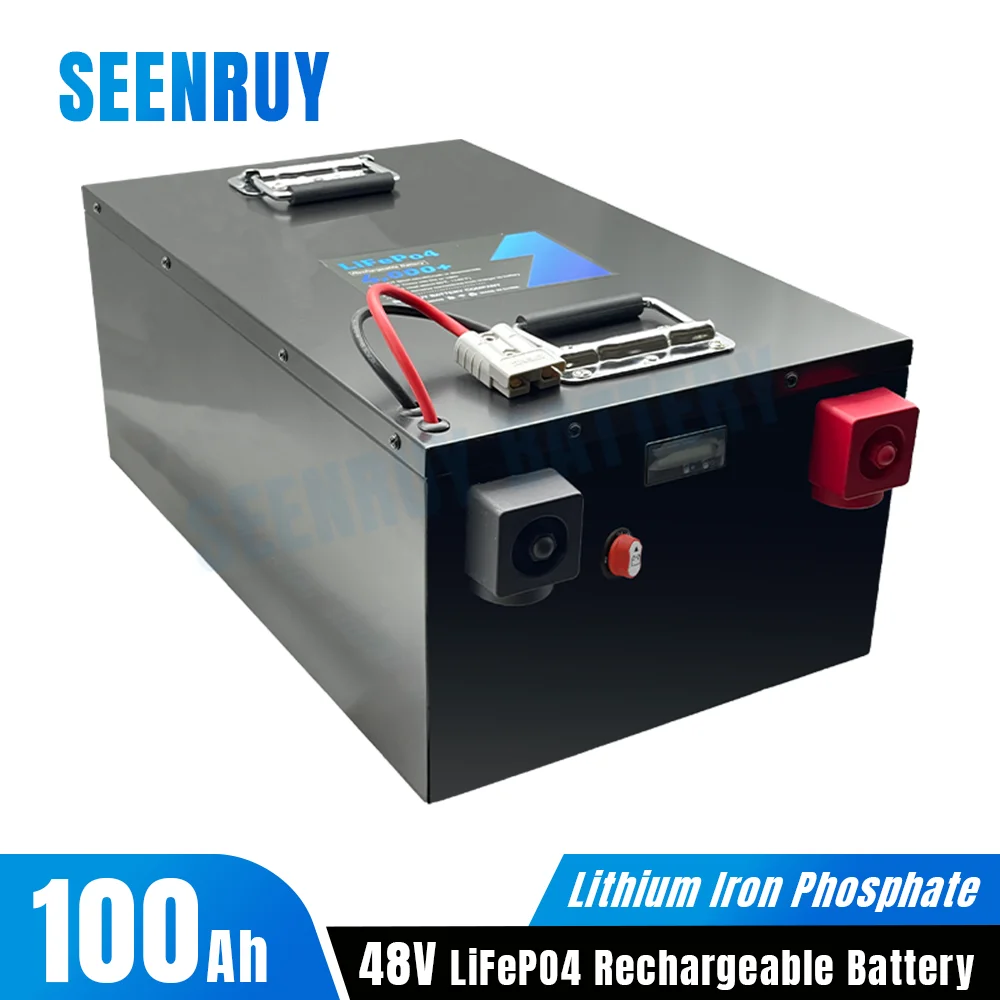 

48V 100Ah Lifepo4 Battery Pack Lithium Iron Phosphate Deep Cycle Built-in BMS for Motorhome Backup Energy Solar Golf Cart