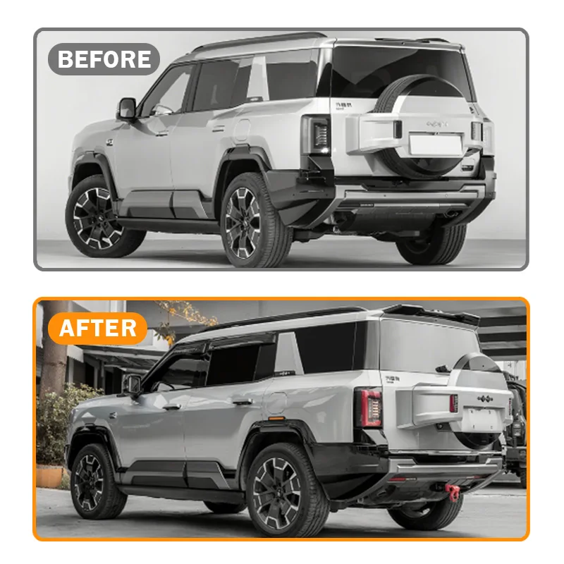Para byd leopardo 8 spoiler mc sporting asa traseira abs telhado cauda acessórios de modificação exterior do carro 2024 2025