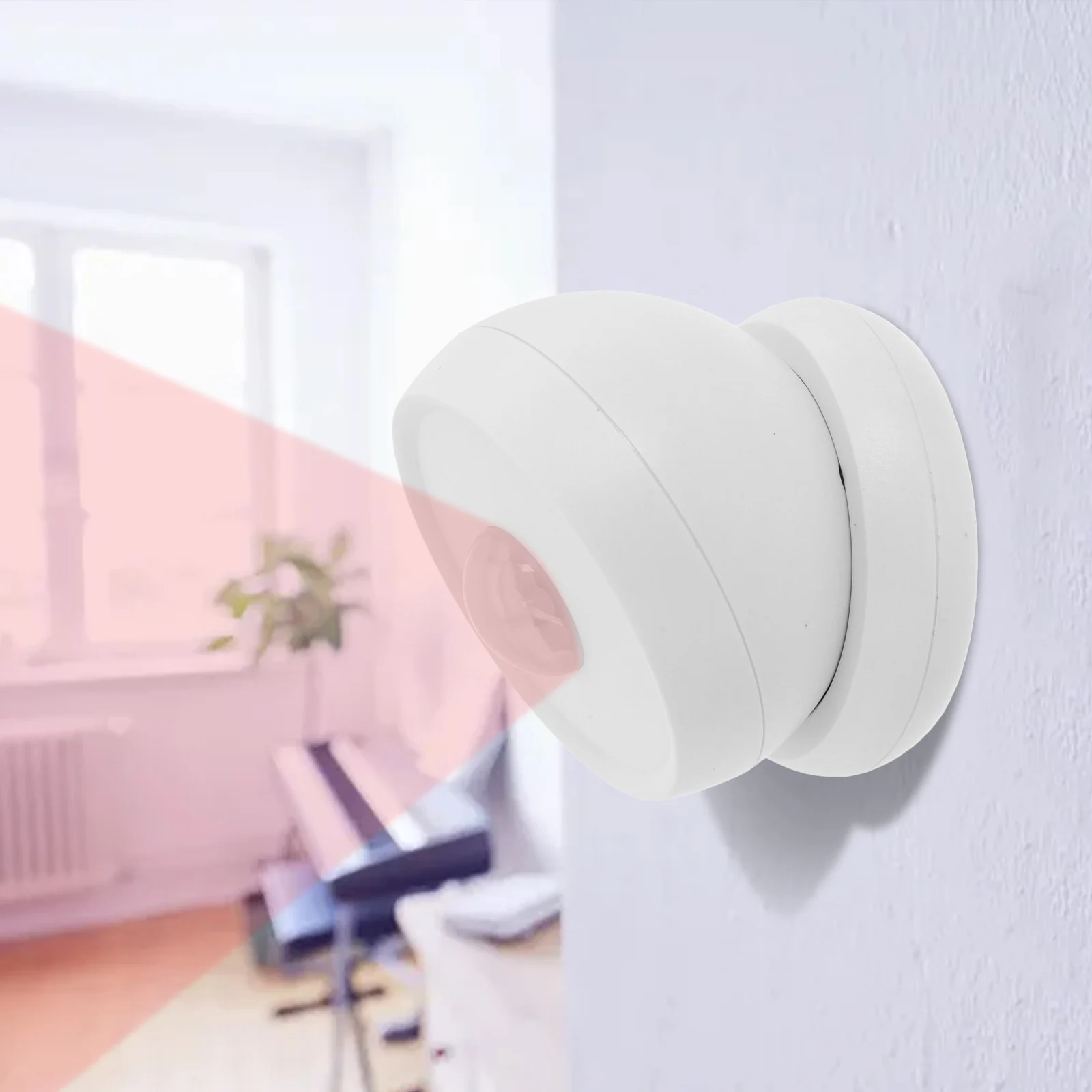 

For Security System Home Security PIR Sensor Security Monitoring Color: White Smart Body Infrared Sensor App Control