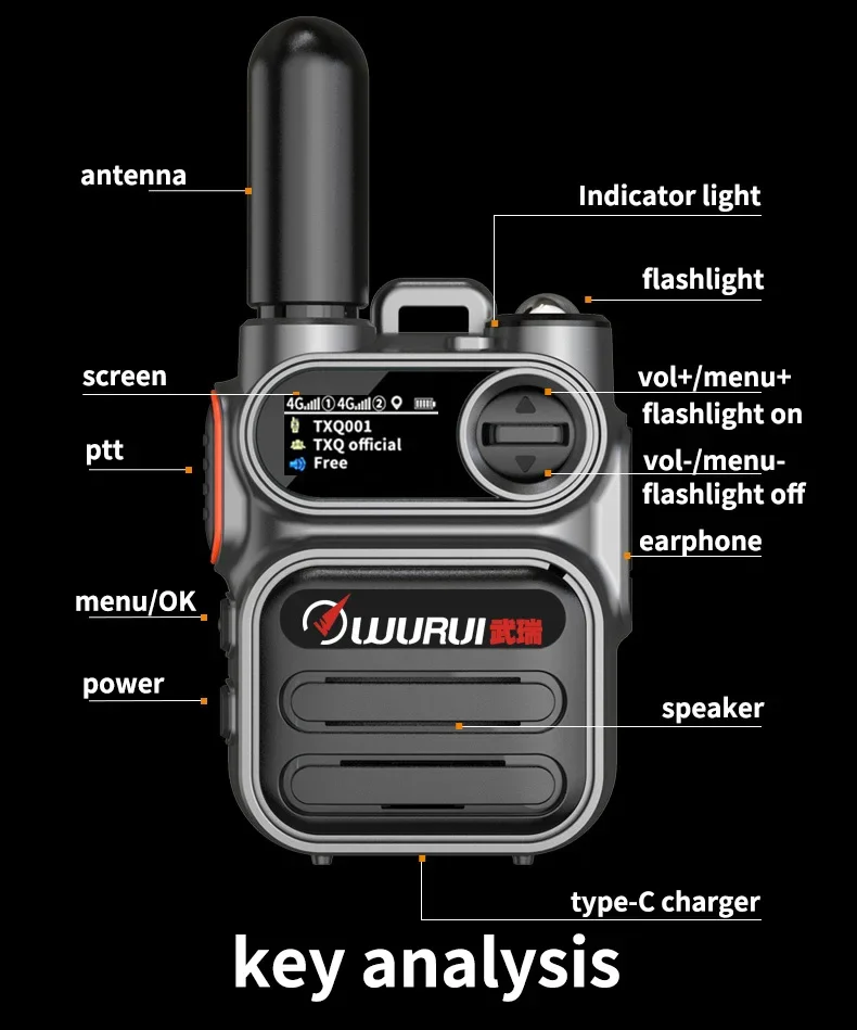 4G لاسلكي Woki Toki قمر صناعي عالمي لمسافات طويلة مع بطاقة لتسلق الجبال واستكشاف التزلج #4