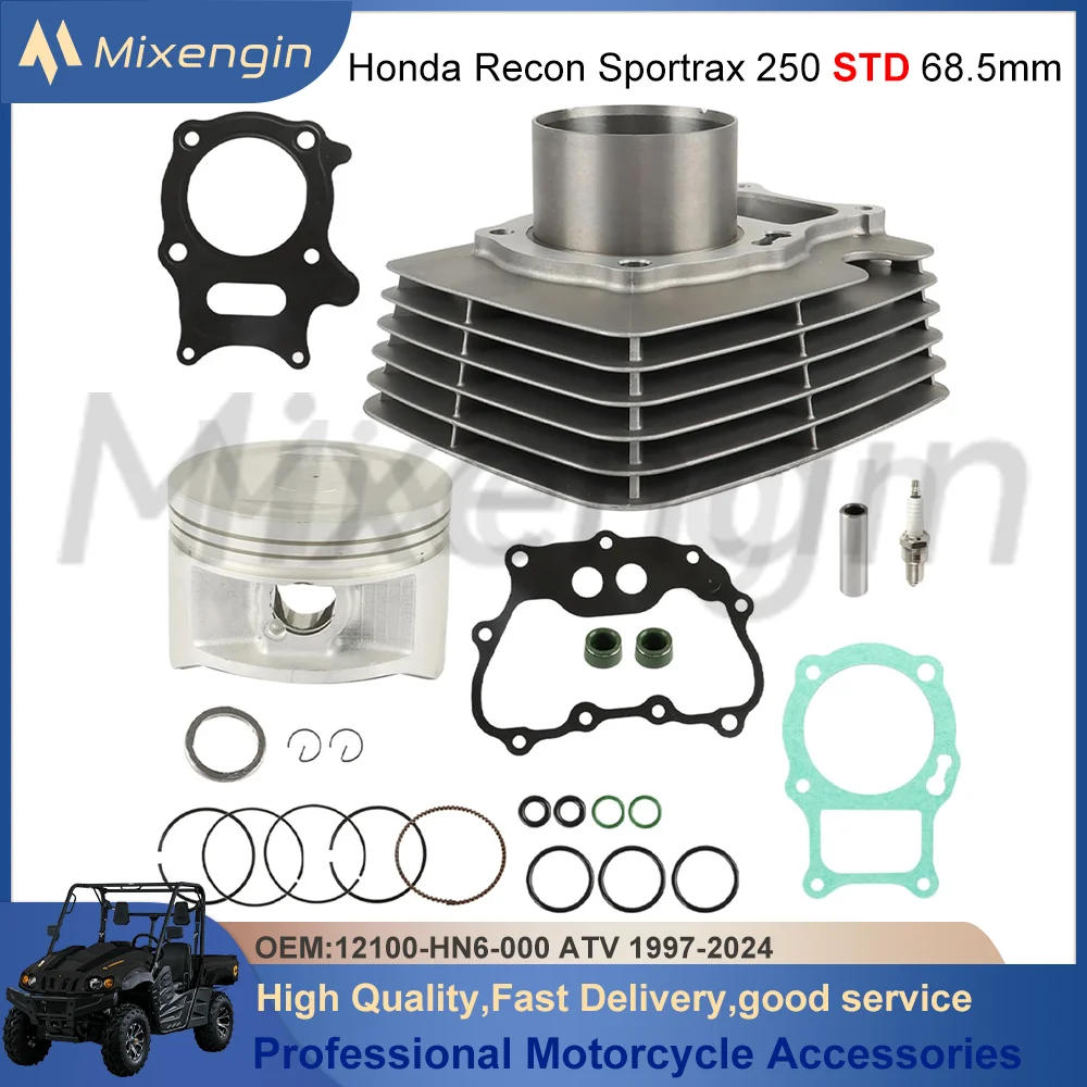 

STD 68.5mm ATV For Honda TRX250 TRX250X TRX250TE TRX250TM 12100-HN6-000 2001-2024 Cylinder Piston gasket Rebuild Overhaul kit