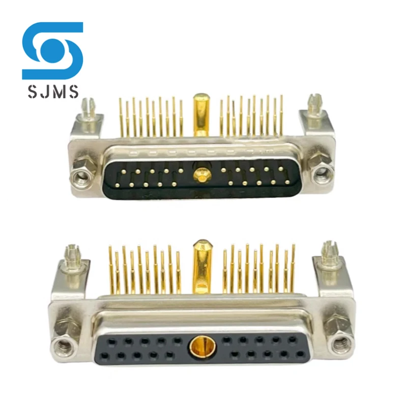 1PCS DB 21W1 30A D-SUB Gold Plated Male Female High Current Connector Adapter Brackets Solder Type 20+1 Plug Jack High Power