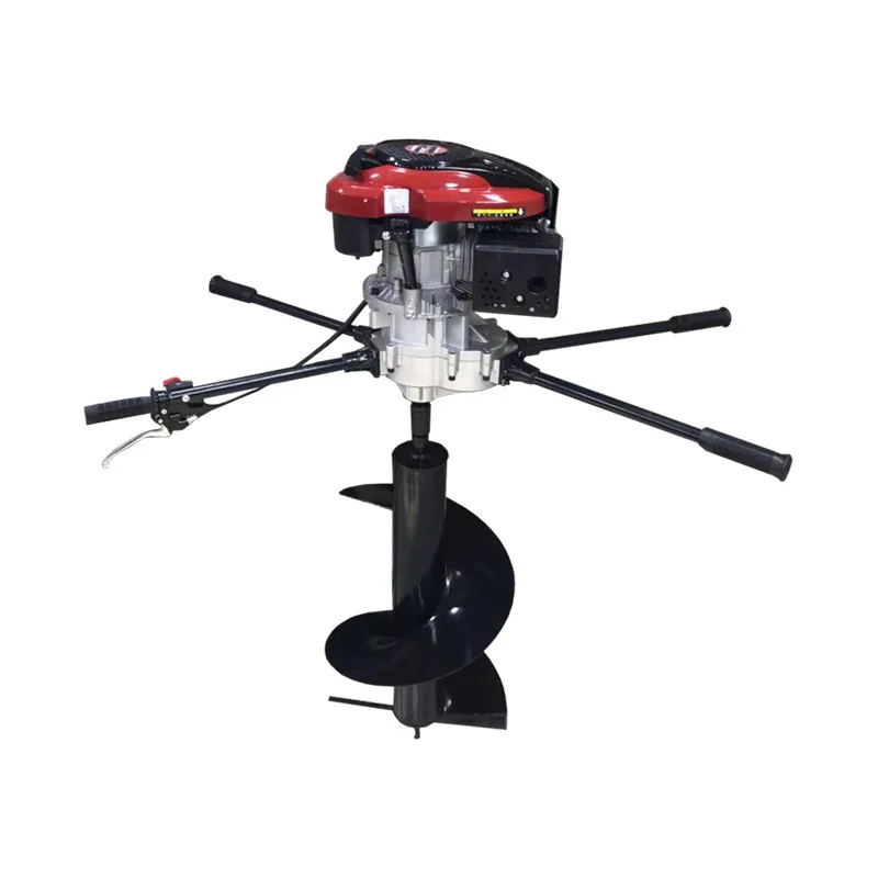 

Heavy Duty Hole Digging Machine Farm Earth Auger gasoline 196cc ground drilling machine with bit