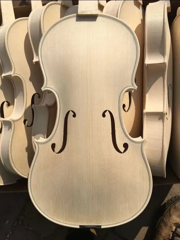 High quakity violin 4/4 in white Guarneri model 100% hand made violin embroy blank, violin body&neck&fingerboard undyed