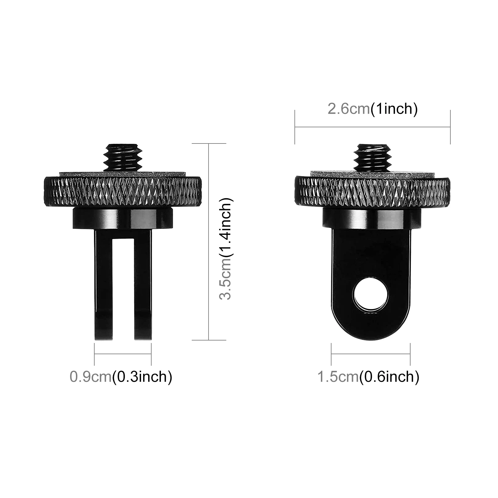 PULUZ 1/4 inch Screw Metal Tripod Mount Action Camera Adapter for GoPro/ Insta360