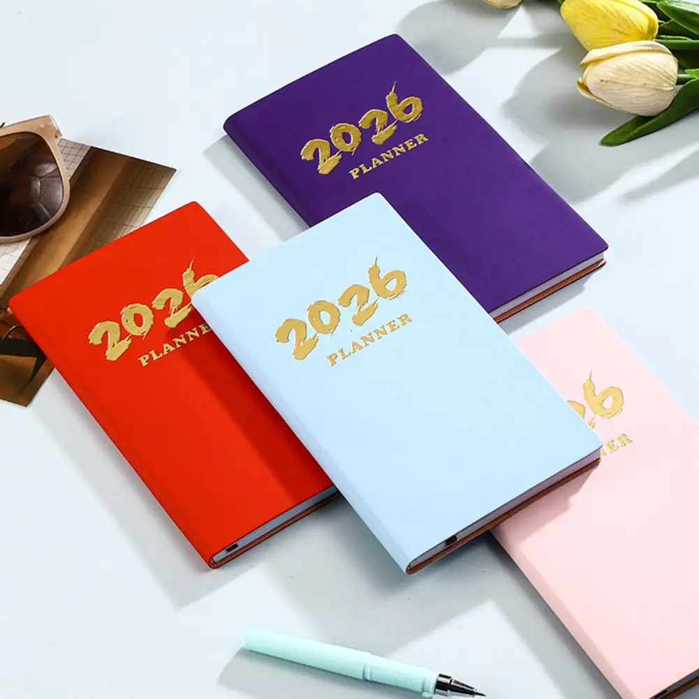 مخطط 2026 مع أشرطة مرنة مخطط جدول انسيابي 2026 مخطط جدول الأعمال منظم إدارة الوقت المبسط 12 شهرًا