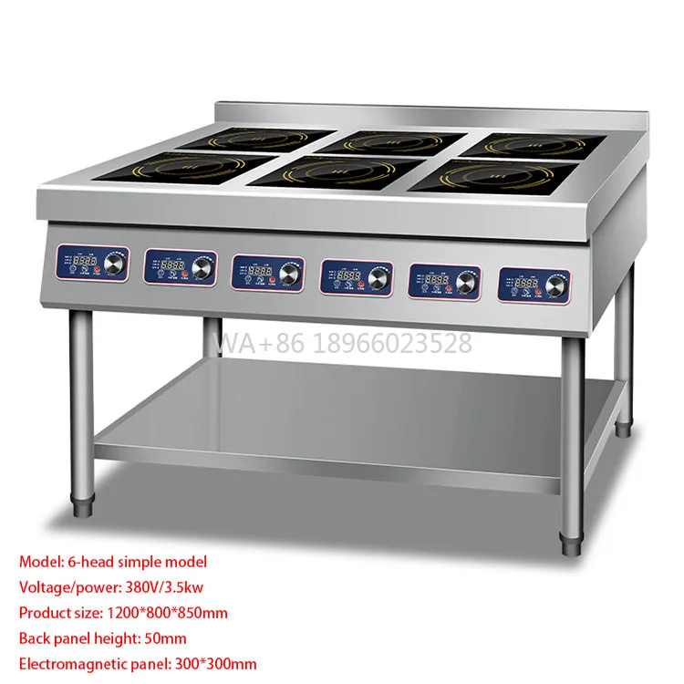 

Induction Stove Cooking Range Cookers 6 Burner Built in Hob Industrial Stainless Steel Cooktop Commercial Electric