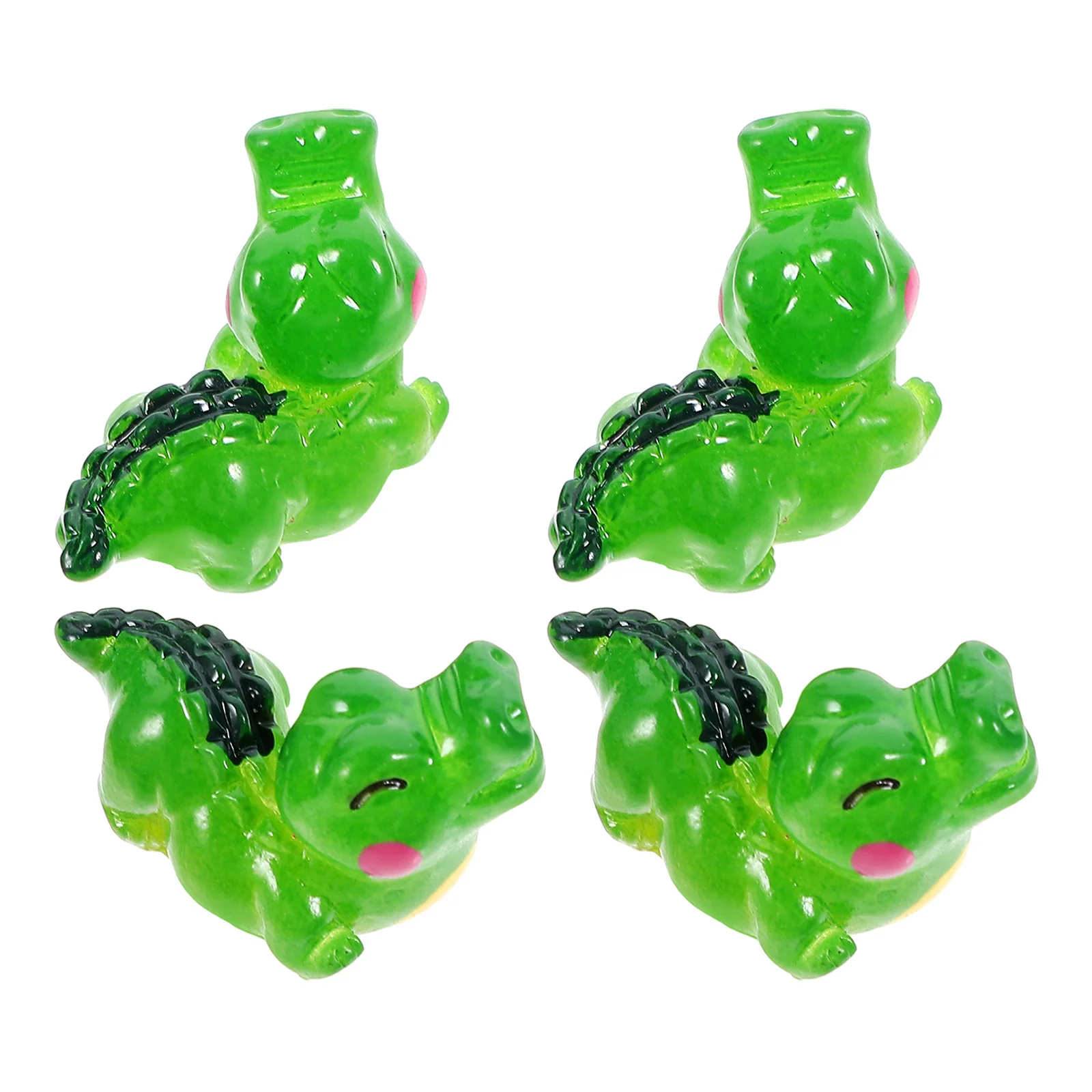 

4pcs Mini Crocodile Resin Figurines For Aquarium Reptile Tank Decor Garden Ornaments Moss Landscape Decoration