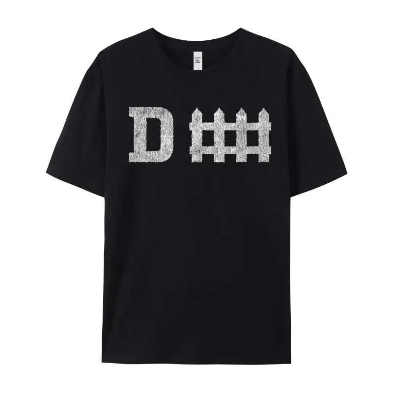 D fence Funny Defense Football Tshirts Slogan Classic Crewneck 100% Cotton Tops & Tees Tops Shirt Gift Idea Mother Day