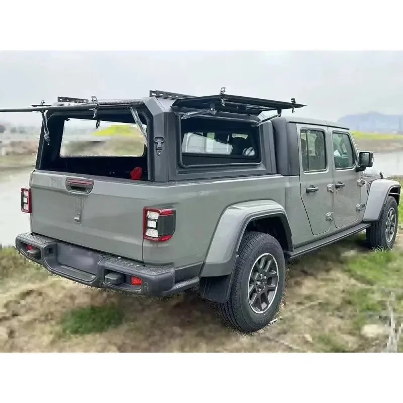 Modification With Glass Side Doors Pickup Truck Canopy With Hard Top Truck Tonneau Cover Topper Use