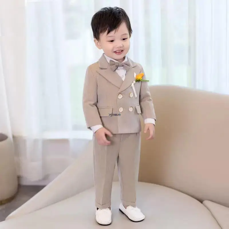 Newborn Baby Boys 1 Year Luxurious Birthday Dress Kids New Year Photograph Suit  Children Formal Wedding Performance Tuxedo Wear