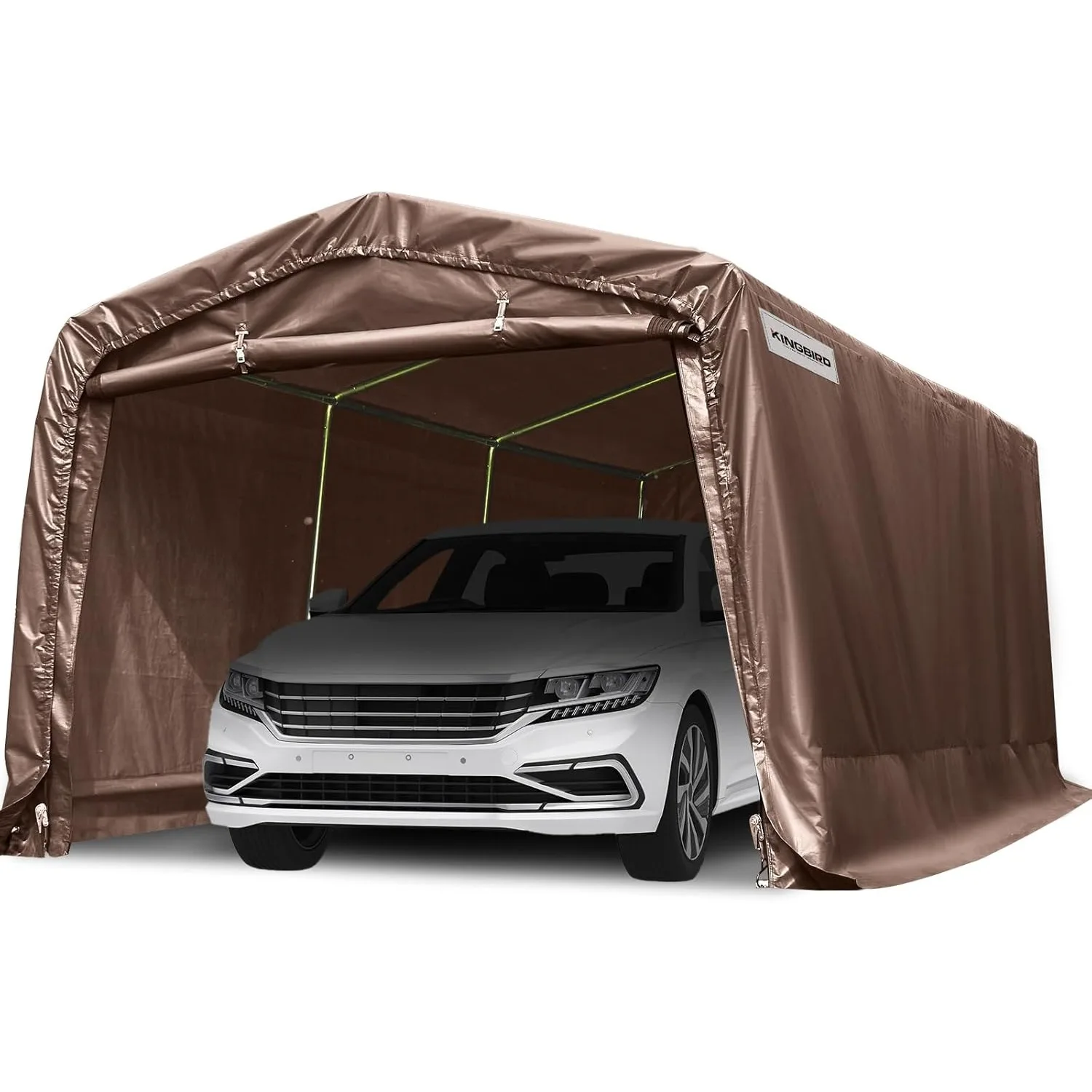 KING BIRD 10' X 15' Heavy Duty Anti-Snow Carport for SUV Full-Size Truck and Boat Storage Car Canopy Car Tent Outdoor Instant