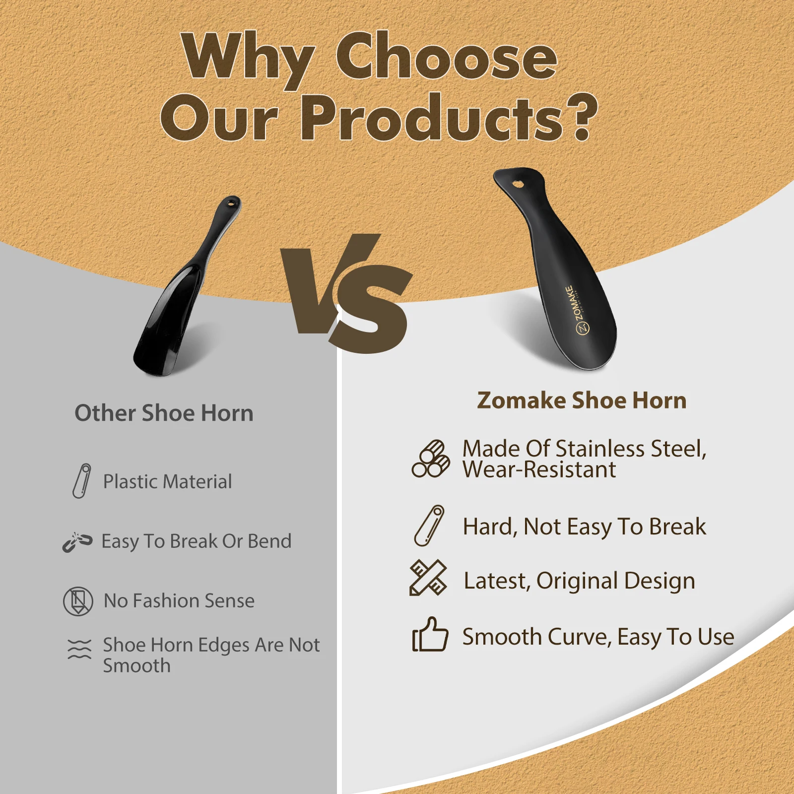 أبواق الأحذية المعدنية، قرن الحذاء المعدني، شكل نحيف، لبيسة الحذاء، رافع الأحذية المرنة، ملعقة الأحذية، يرتدي مساعدًا