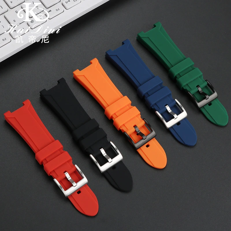 Rubber Bracelet for Renault Gemini Watch Strap Accessories 8840129 8840119 8840139 Series Silicone Watchband Men's Wristbands