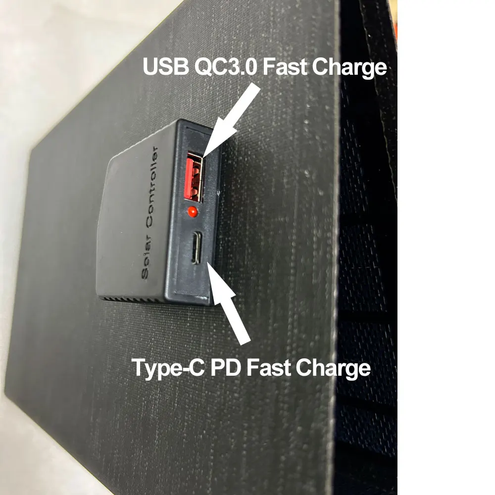 Imagem -05 - Etfe Painel Solar Dobrado para Telefone Almofada Portátil Banco de Potência Tipo-c Paládio 15w Usb Qc3 Carga Rápida ao ar Livre Geração 40w
