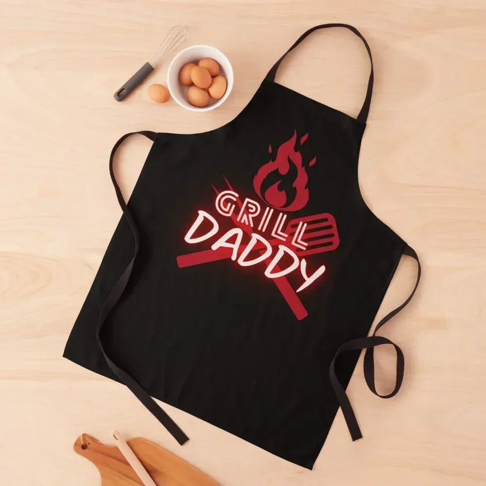 

Grill Daddy BBQ theme Apron Kitchen For Men Restaurant Cute Kitchen Accessories japanese woman Apron