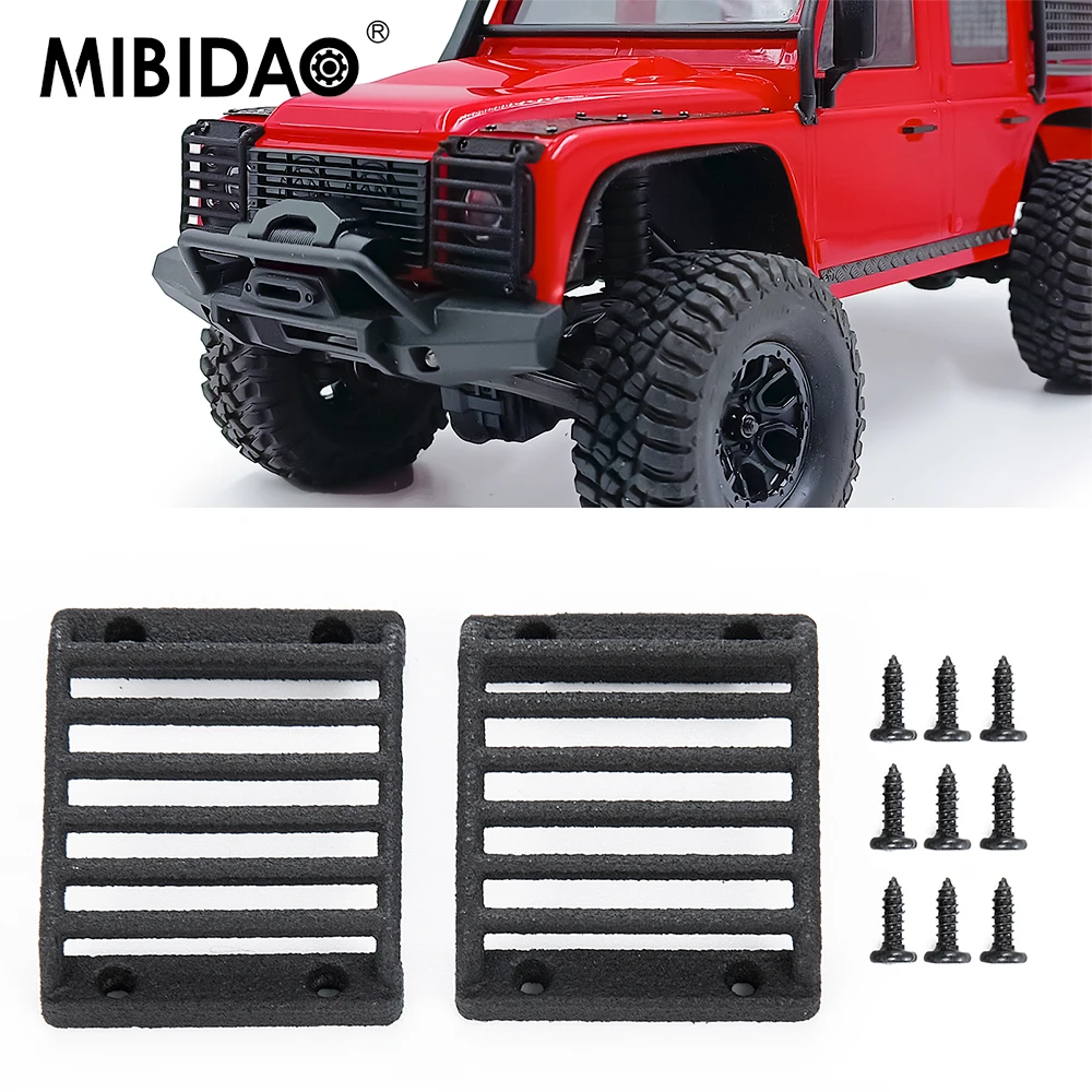 

MIBIDAO нейлоновый передний фонарь, защитная решетка для фар, защитная сетка, абажур для TRX-4M Defender 1/18, модель грузовика с радиоуправлением
