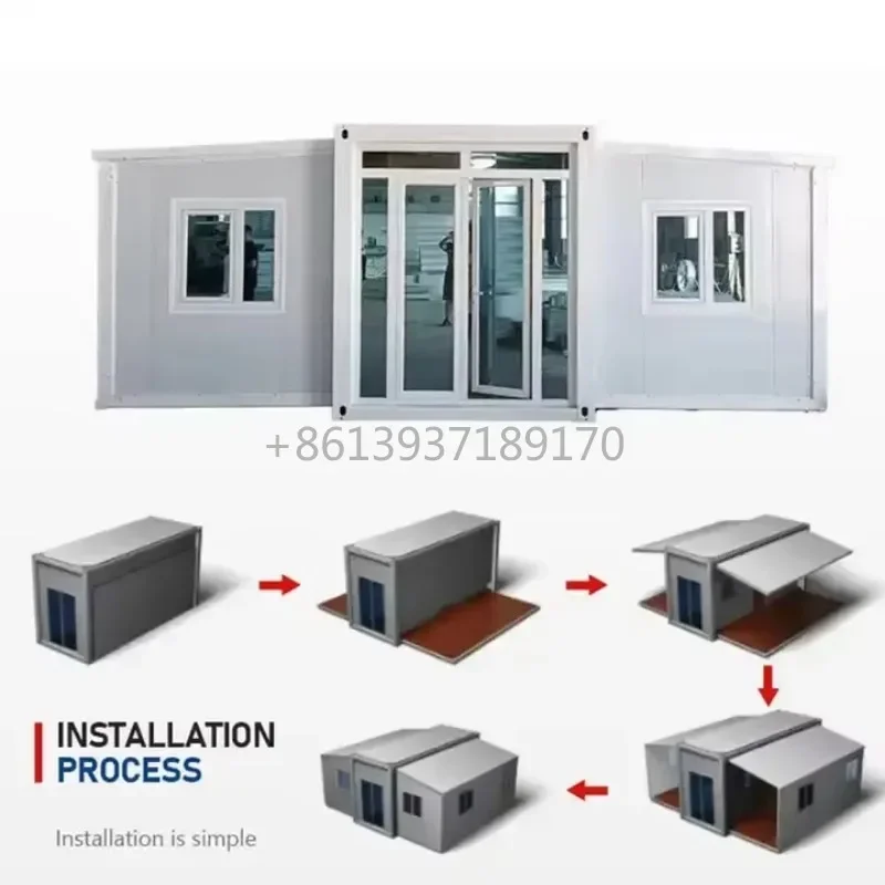 Waterproof Expandable Container House 3 Bedrooms 20ft 40ft Luxury Homes Extended Expandable Container House