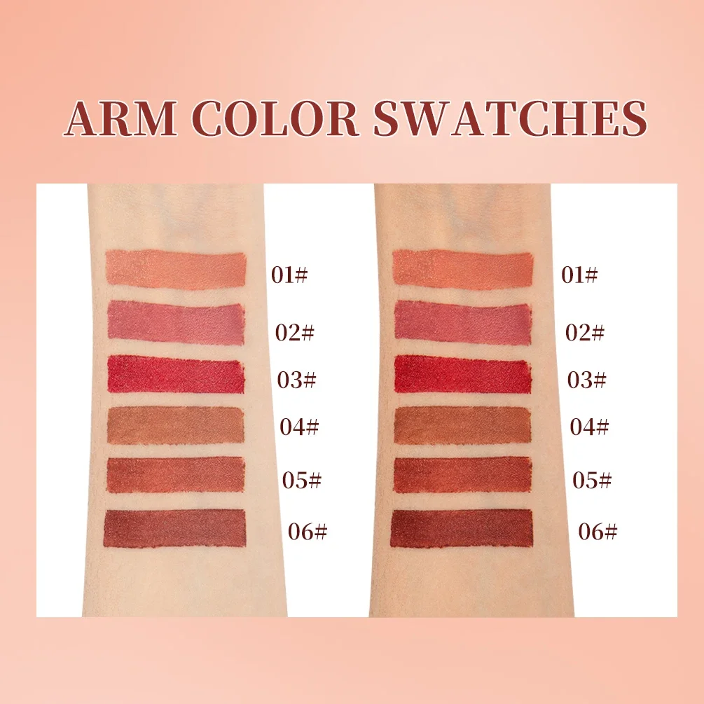 QIBEST Penna per rossetto opaco Matita per labbra sfumata Rossetti in velluto rosso marrone Matita per labbra impermeabile a lunga durata Set per trucco Macchia per labbra