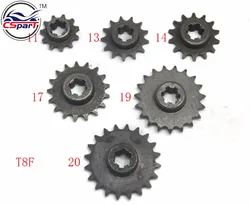 T8F 11 13 14 17 19 20 Tooth 11T 13T 14T 17T 19T 20T front sprocket  2 stroke 47cc 49cc mini moto pocket atv dirt bike