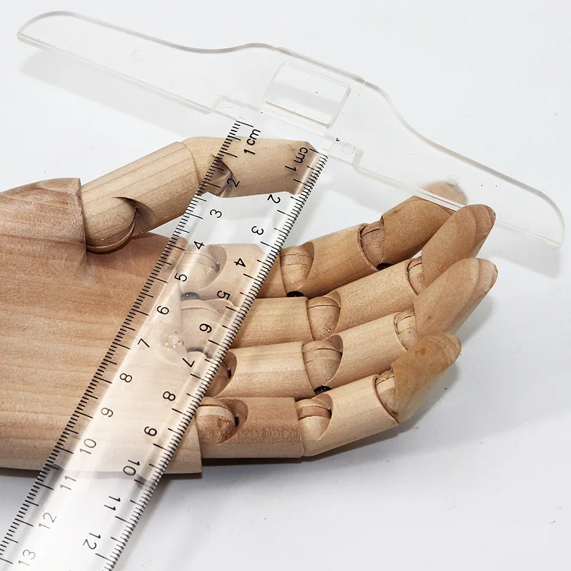 1 PC T-รูปคู่ด้านข้างไม้บรรทัดร่างเครื่องมือพลาสติกโรงเรียนอุปกรณ์สํานักงานเครื่องเขียนอุปกรณ์เสริม 30 ซม.(นิ้ว,ซม.)