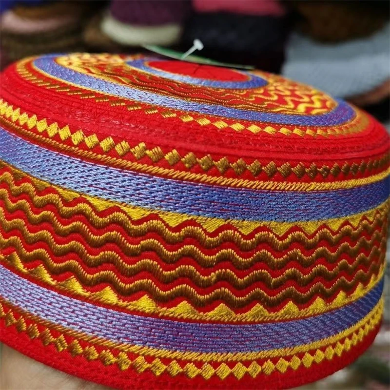 หมวกมุสลิมสำหรับผู้ชายผลิตภัณฑ์ภาษีตุรกีส่งฟรี Peci kufi kippah อิสลามซาอุดิ03109ปักงานแต่งงานฤดูร้อนเจ้าบ่าว