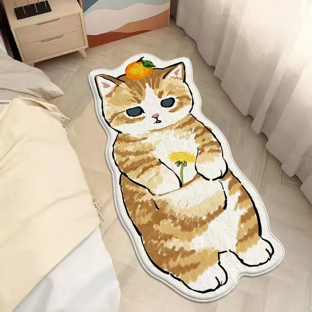 New Anti-slip Imitation Cashmere Carpet Machine Washable Cartoon Shaped Pet Carpet Dirty Resistant Rug Living Room