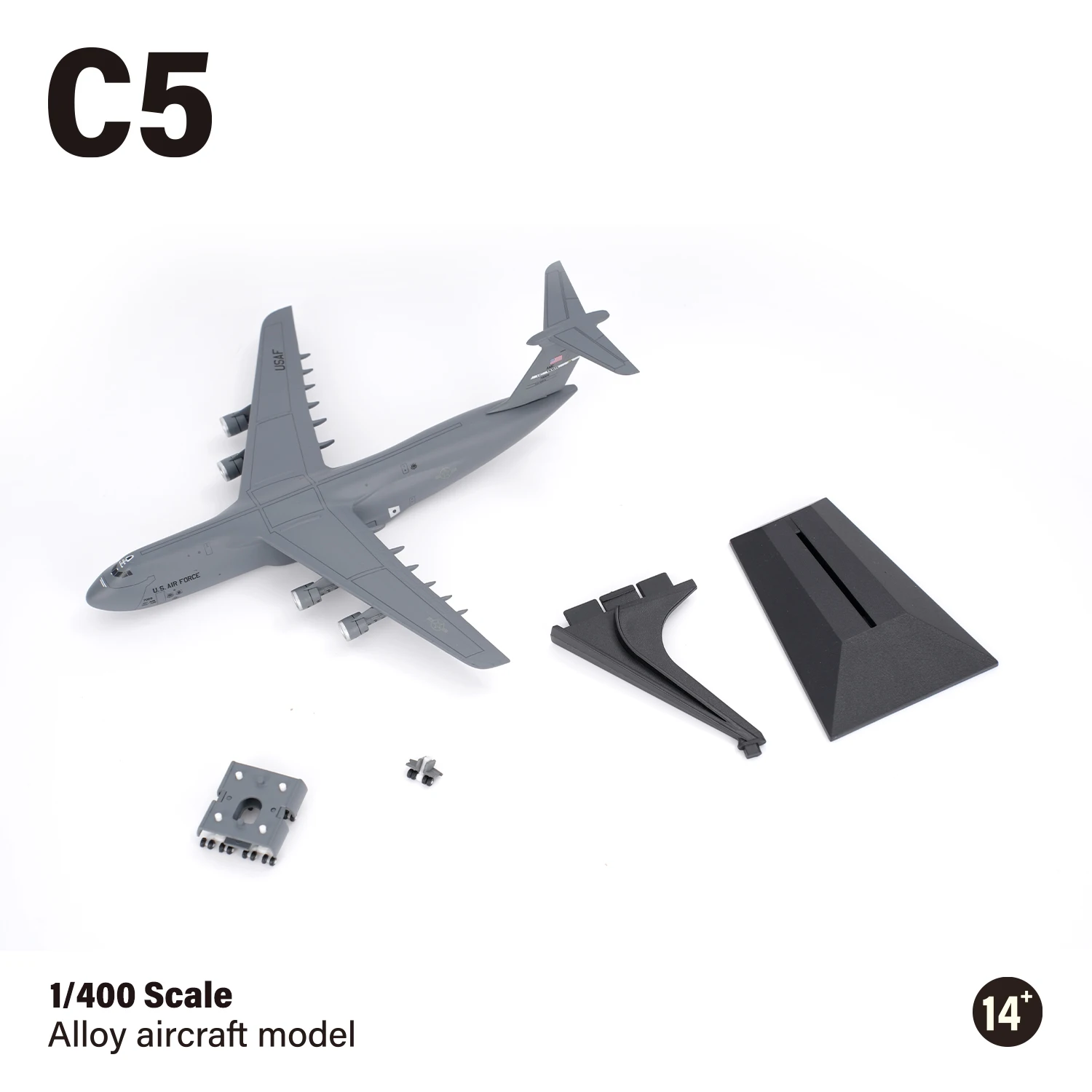 1/400 Alloy C-5 Galaxy Military Transport Aircraft Model USAF