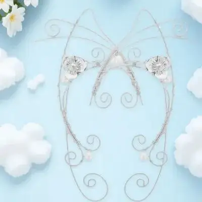 

2pcs Vintage Earrings Lightweight Copper Cuffs Non Piercing Clip Teen Retro Jewelry Elf Ear Hook Cosplay Props
