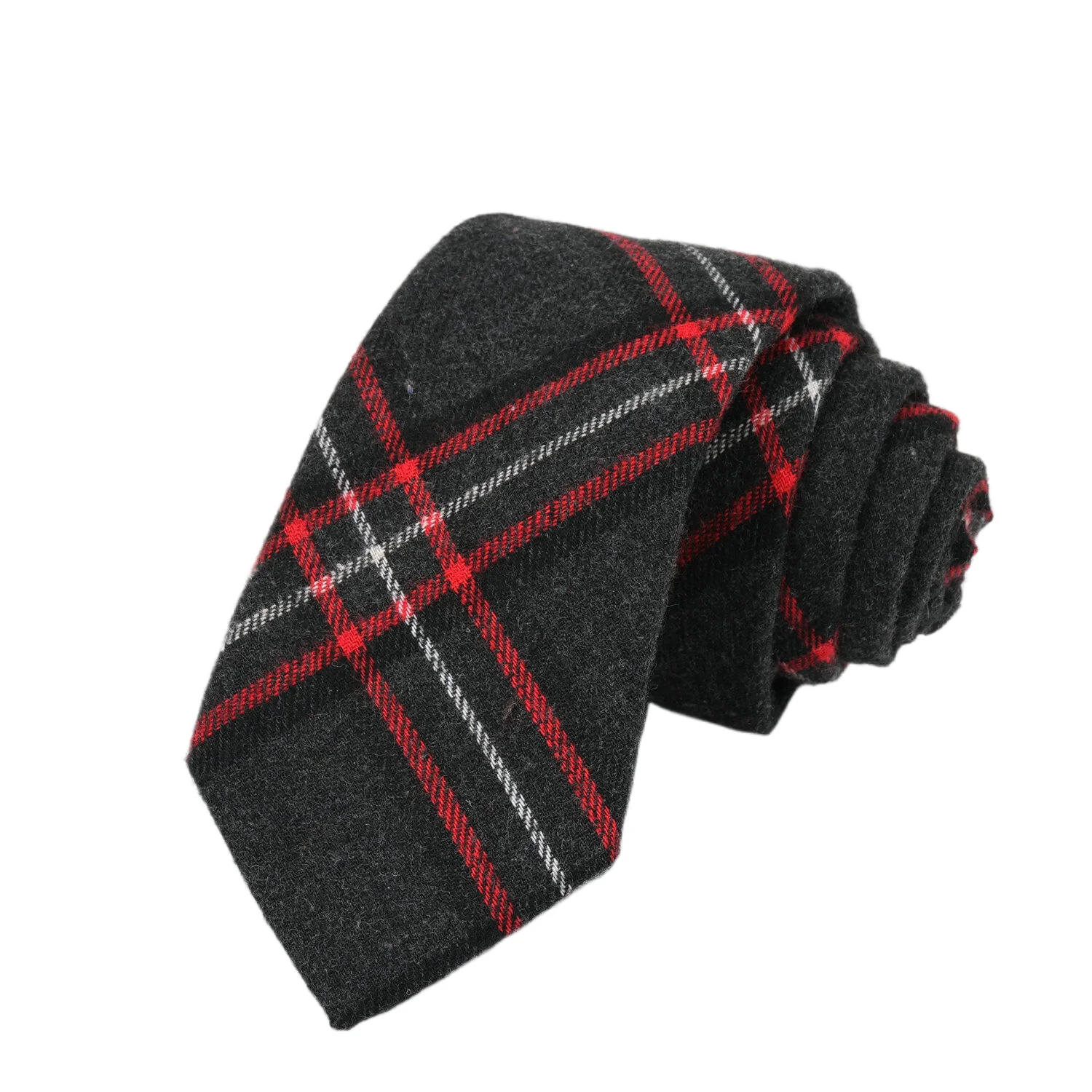 Baumwoll-Krawatten mit Karomuster für Herren und Damen, lässige weinrote gestreifte Krawatte für Hochzeiten, Partys, Jungen und Mädchen, schmale 6 cm Krawatte, Gravatas – Detail 14