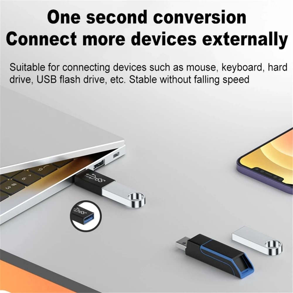 USB C 3.0 Type C Male to USB Female Converter10GBPS Charging Data Transmission Connector Adapter for High-Speed Data Transfer