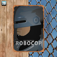 RoboCop Metal Tin Sign -  (20cm x 11.81inch) Vintage Film Poster, Durable Iron Wall Art for Home, Garage, Bar, Restaurant Deco