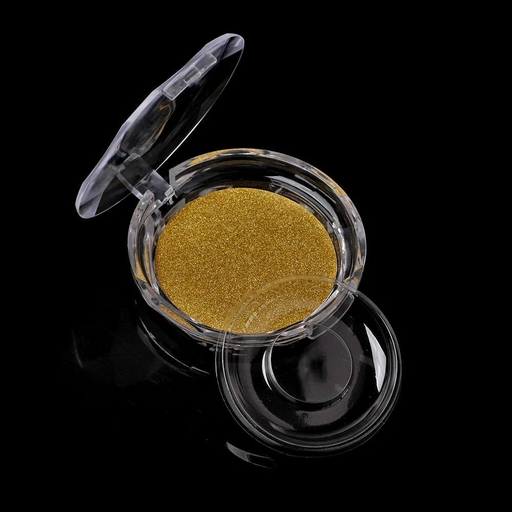 Custodia rotonda per ciglia finte Contenitore per trucco Organizzatore Scatola vuota per imballaggio ciglia Custodia magnetica per specchio per ciglia in plastica Bellezza