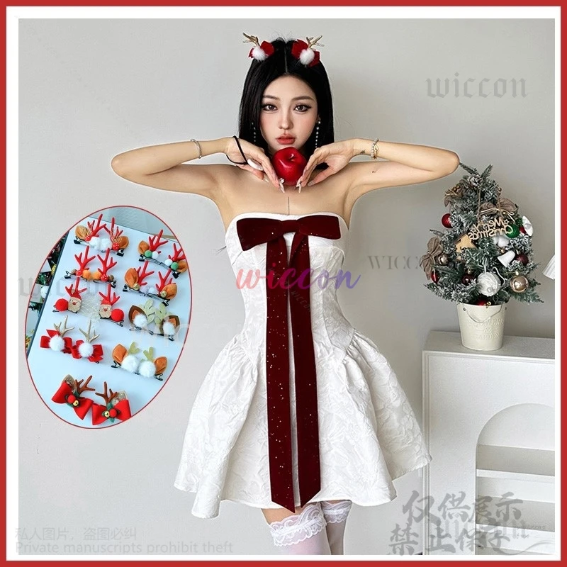 2024 Christmas Costume Cosplay Anime Dress Y2k Fashion Sexy Lolita Wedding Party Mini Dresses For Girls Woman Customized Cosplay