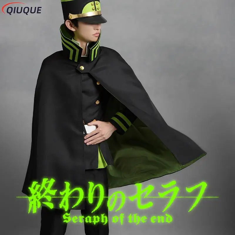 Anime Seraph Der Ende Cosplay Yuichiro Hyakuya Cosplay Kostüm Uniformen Mäntel Hüte Perücken Owari keine Seraph Cosplay Kostüm