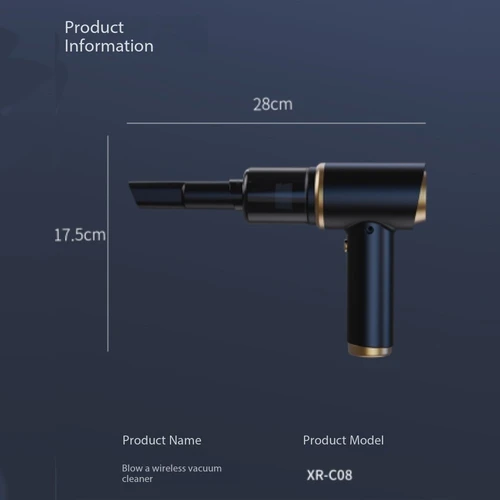 Imagen 2 del producto Aspirador inalámbrico portátil de alta potencia, compatible con uso doméstico en el automóvil, equipado con varios accesorios.