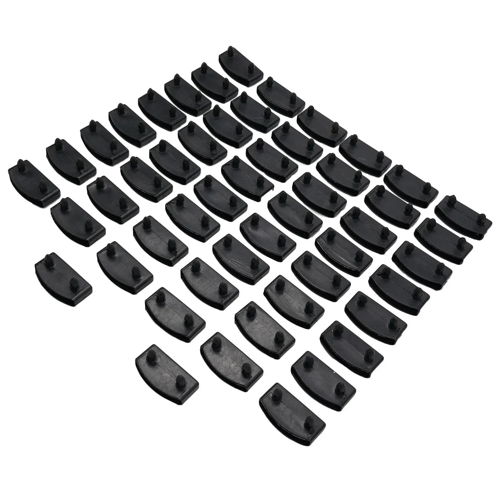 50pcs Replacement Wooden Bed Slat Plastic Middle Or End Holders 10x55mm Plastic Black Automobiles Parts Auto Fastener