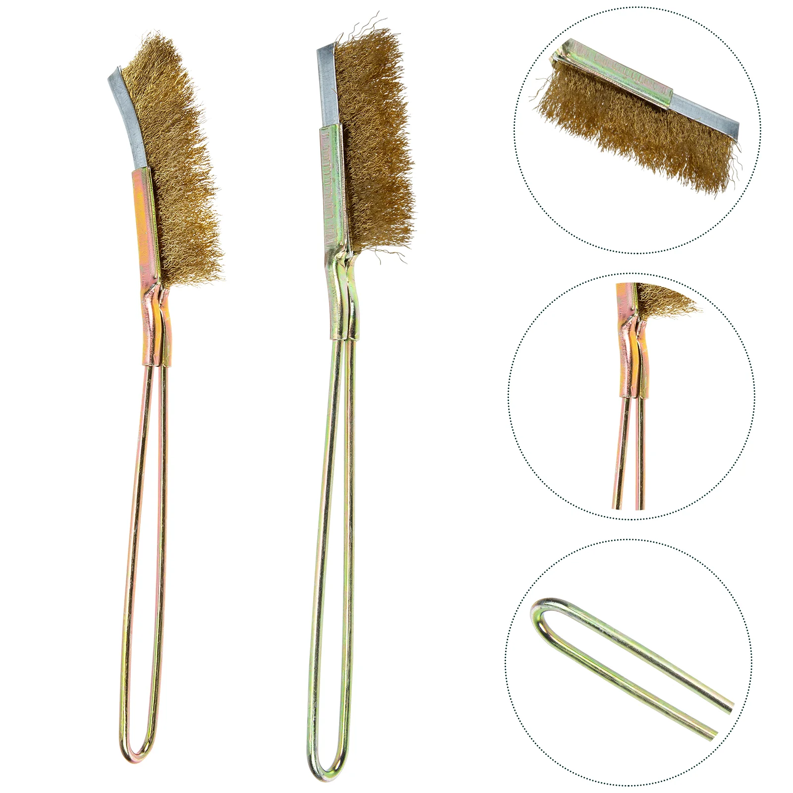 2 Pcs Cleaning Brush Copper Wire Stainless Steel Grill Rack Cleaner BBQ Bristle Free Scratch