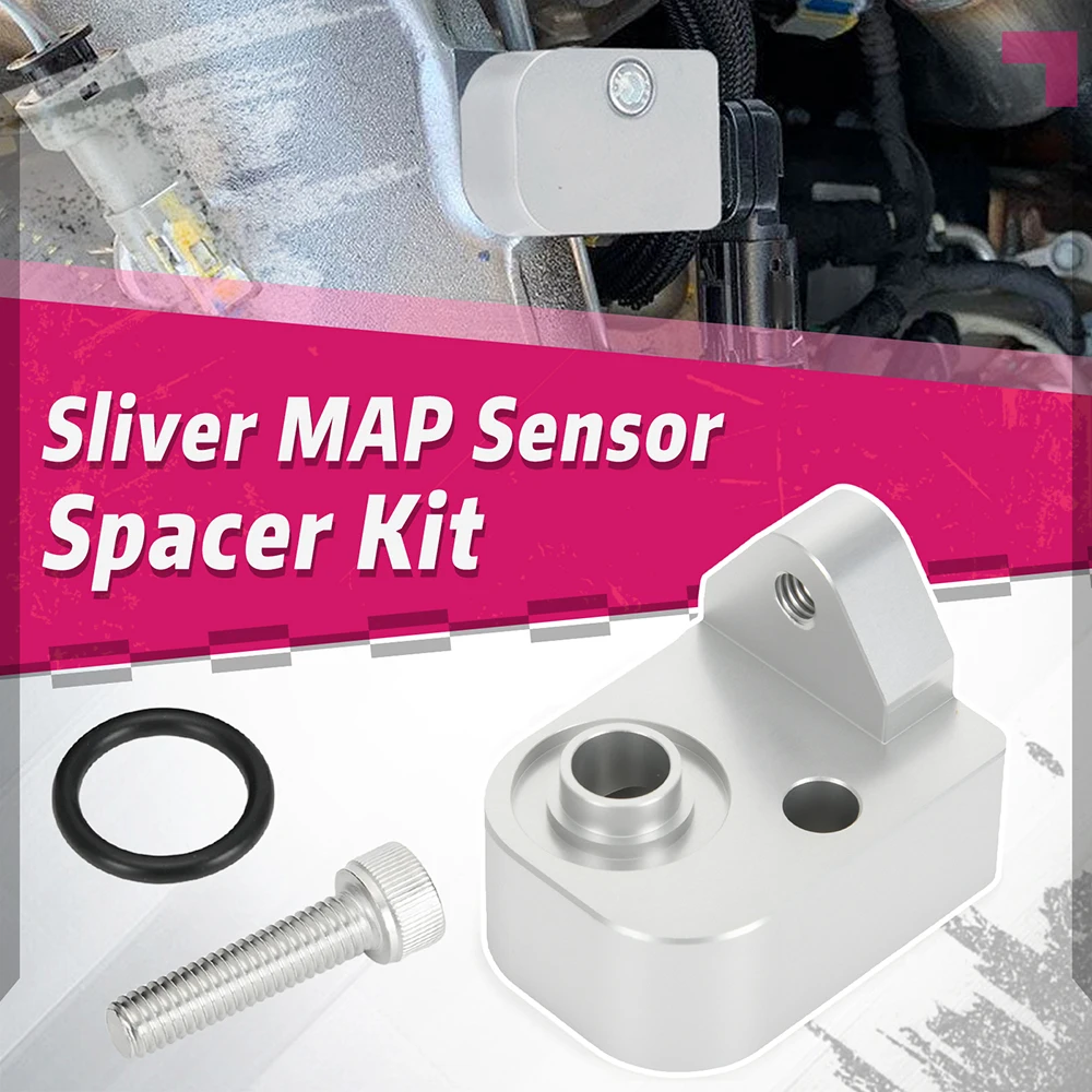 

Для 17-24 Chevy Silverado 2500HD/3500HD, GMC Sierra 2500HD/3500HD 6,6 л дизельный комплект прокладок датчика MAP черный/серебристый