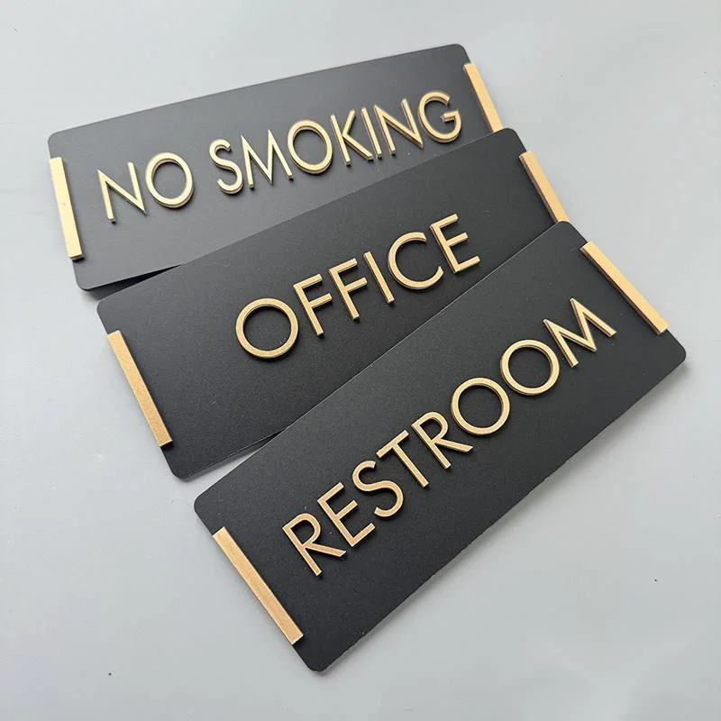 Sinal de banheiro sinalização retangular criativa sinal de aviso de fumar sinal de lembrete quente