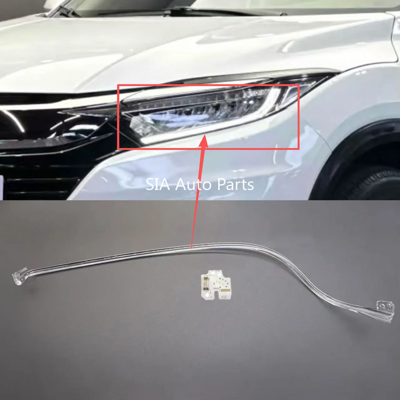 

For Honda Vezel HR-V 2019-2022 White Angel Eye Ballast Module Car Headlights DRL CHIP Conduit Strip Light Guide Plate Repair Ki