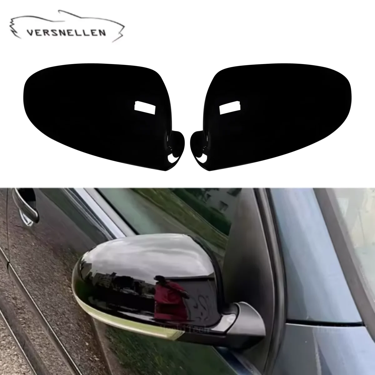 

For Volkswagen VW Golf MK5 2006-2011 ABS Glossy Black OEM Style Replacement Wing Mirror Covers