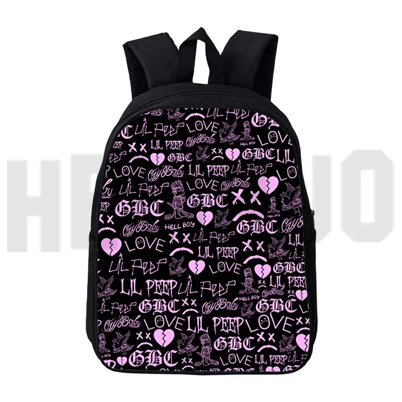 3D Lil Peep School Back Pack for Boys Sport Travel Leisure Rucksack 12/16 Inch High Quality Kids Backpacks Rapper Lil Peep Bags