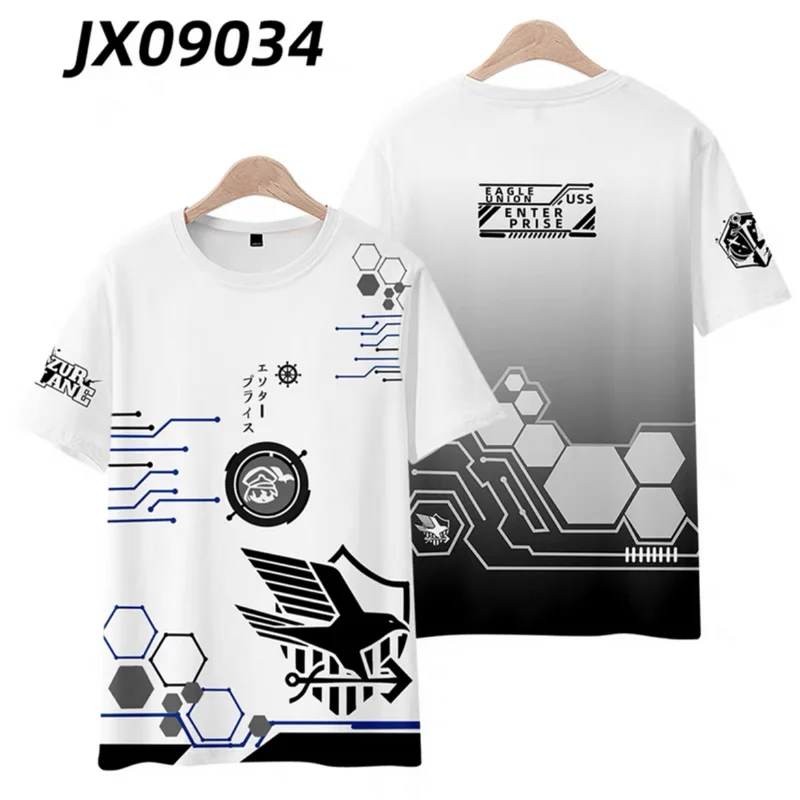 

Azur Lane 3D Printing T-shirt Summer Fashion Round Neck Short Sleeve Popular Game Streetwear Plus Size