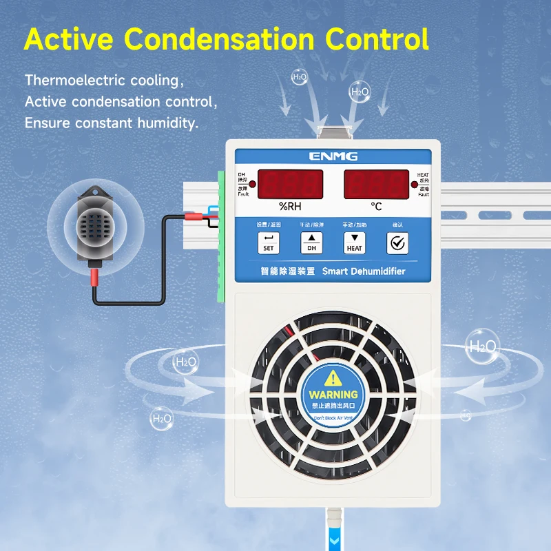 ENMG DIN35MM industrial cabinet dehumidifier EAD-2015 intelligent dehumidifier EAD-2030 spot EAD-2060 24H real-time sampling270V