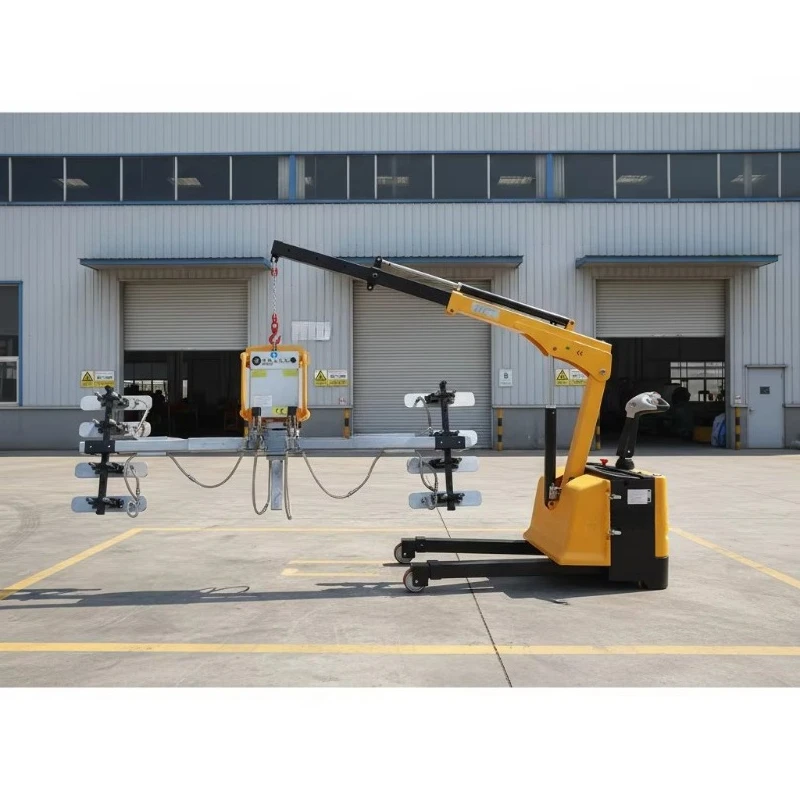 Telescopic Vacuum Suction Cup Lifting Device for Installing Mobile Plywood