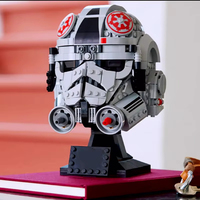 AT-AT driver helmet Space War home decoration assembly building blocks children's model children's Christmas birthday gift