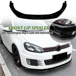 For Volkswagen Golf 6 MK6 GTI 2008-2012 Front Lip Spoiler Front Bumper Shovel Lower Lip Splitter Modification Car Body Kit