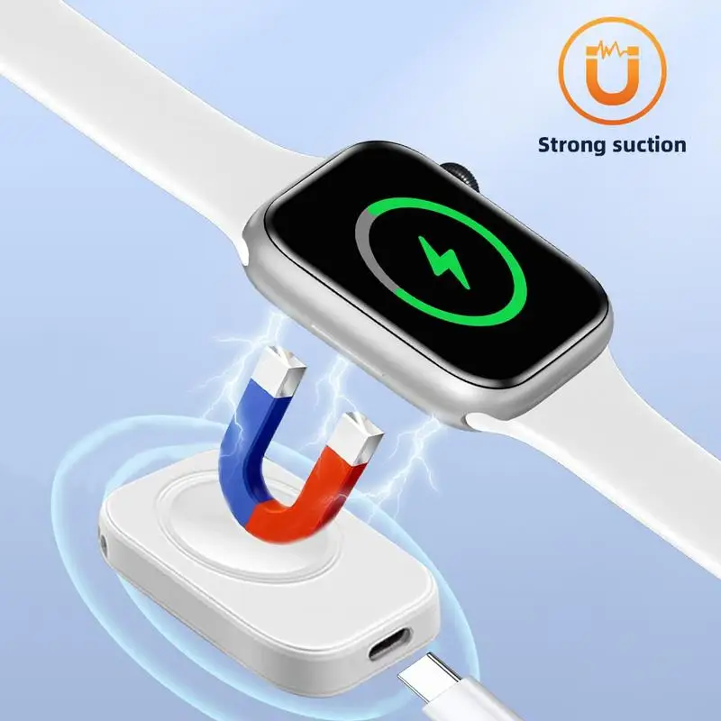 Station de charge rapide magnétique portable, chargeur USB pour Smartwatch, compatible Bluetooth, S6 Type-C